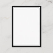 Classic Black Frame Wedding Details QR Code Informatiekaartje (Achterkant)