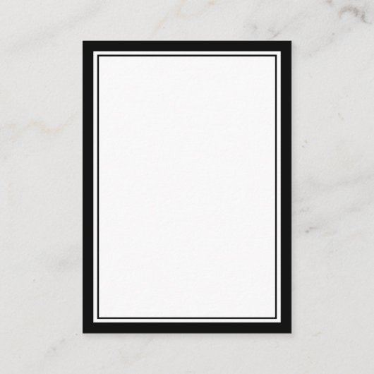 Classic Black Frame Wedding Details QR Code Informatiekaartje (Achterkant)