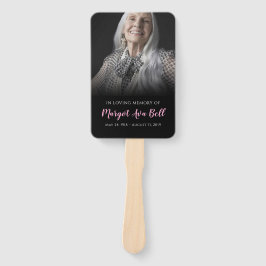 Classic Black Funeral Memorial Hand Fan Handwaaier