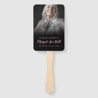 Classic Black Funeral Memorial Hand Fan Handwaaier