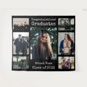 Classic Black Gefeliciteerd Graduates foto Wandkleed (Voorkant (horizontaal))