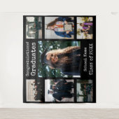 Classic Black Gefeliciteerd Graduates foto Wandkleed (Voorkant)