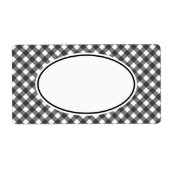 Classic Black Gingham Label (Voorkant)