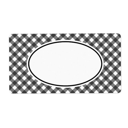 Classic Black Gingham Label (Voorkant)