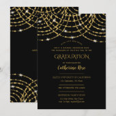 Classic Black Gold Afstuderen-certificering + ontv Kaart (Voorkant / Achterkant)