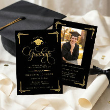Classic Black Gold Graduation