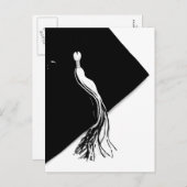 Classic Black Graduation Cap en Tassel Briefkaart (Voorkant / Achterkant)