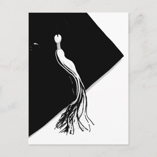 Classic Black Graduation Cap en Tassel Briefkaart (Voorkant)