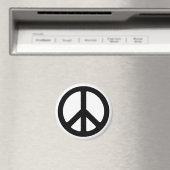 Classic Black Groovy Peace Symbol Magneet (Insitu (Vaatwasser))