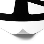 Classic Black Groovy Peace Symbol Poster (Hoek)