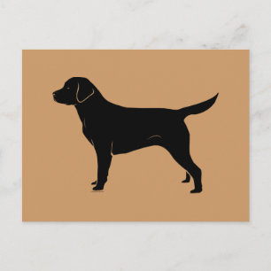 Classic Black Labrador Retriever Silhouette Briefkaart