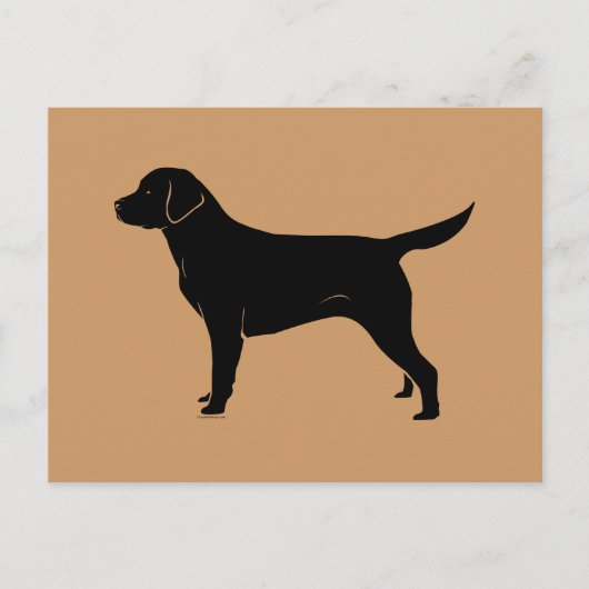 Classic Black Labrador Retriever Silhouette Briefkaart (Voorkant)