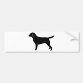 Classic Black Labrador Retriever Silhouette Bumpersticker (Voorkant)