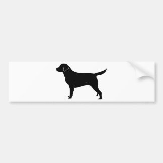 Classic Black Labrador Retriever Silhouette Bumpersticker