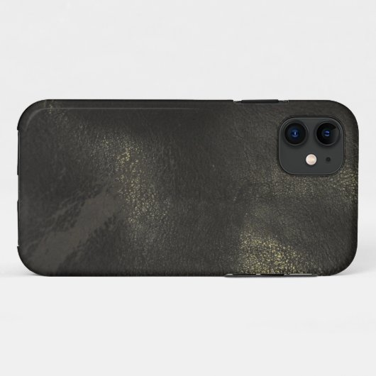 Classic Black Leather Hoesje (iPhone 5) (Achterkant (horizontaal))