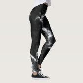 Classic Black Marble grijs, aangepast dij Leggings (Rechts)