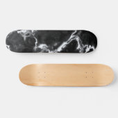 Classic Black Marble grijs wit personaliseert dij Persoonlijk Skateboard (Horizontaal)