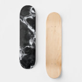 Classic Black Marble grijs wit personaliseert dij Persoonlijk Skateboard (Voorkant)