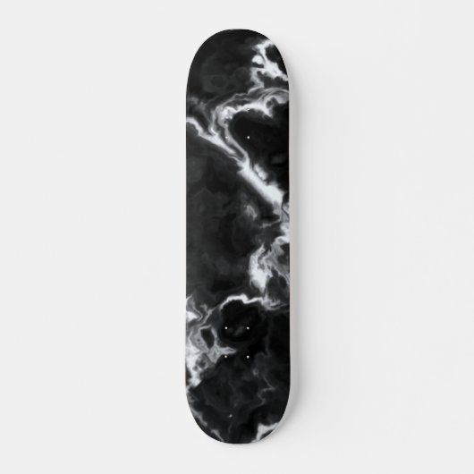 Classic Black Marble grijs wit personaliseert dij Persoonlijk Skateboard (Voorkant)