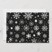 Classic Black Merry & Bright Bold Snowflake Photo Feestdagenkaart (Achterkant)