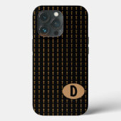 Classic Black Monogram Case-Mate iPhone Case (Achterkant)