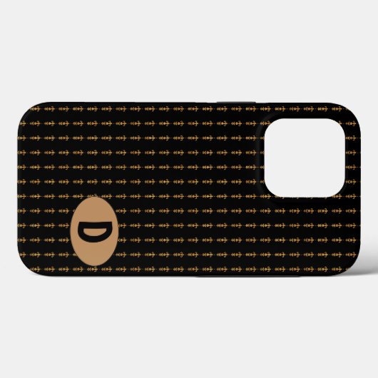 Classic Black Monogram Case-Mate iPhone Case (Achterkant (horizontaal))