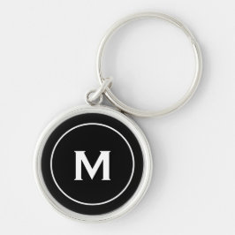 Classic Black Monogram Sleutelhanger