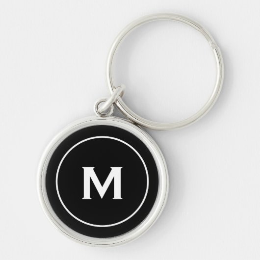 Classic Black Monogram Sleutelhanger (Voorkant)