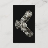 Classic Black Owl Bird Wildlife, Natuur Zakelijk Visitekaartje (Achterkant)