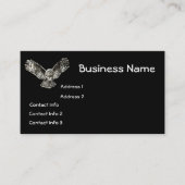 Classic Black Owl Bird Wildlife, Natuur Zakelijk Visitekaartje (Voorkant)