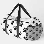 Classic Black Paw Print White Monogram Personalize Plunjezak