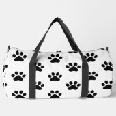 Classic Black Paw Print White  Plunjezak (Voorkant)