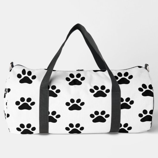 Classic Black Paw Print White  Plunjezak