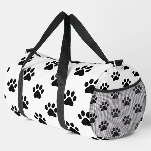 Classic Black Paw Print White  Plunjezak (Rechterhoek)