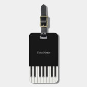 Classic Black Piano Custom Bagagelabel (Voorkant verticaal)
