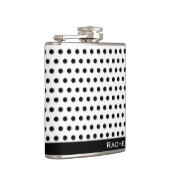 Classic Black Polkadot Pattern Heupfles (Rechts)