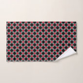 CLASSIC BLACK RED TARTAN BATHROOM TOWEL SET BAD HANDDOEK (Handdoek)