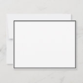 Classic Black Thick and Thin Border Name Notitiekaartje (Achterkant)