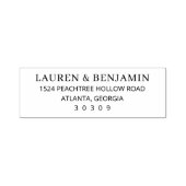 Classic Black Typographic Zelfinktende Stempel (Design)