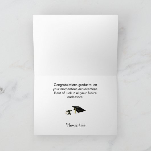 Classic Black Watch Pset Afstuderen Kaart (Binnen)