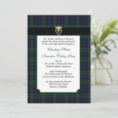 Classic Black Watch Tartan Weddenschap Kaart (Staand voorkant)