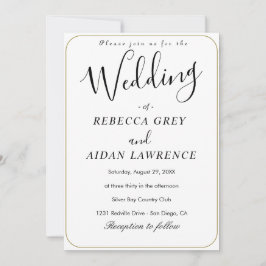 Classic Black Wedding  Kaart