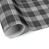 Classic Black, White, and Grey Scottish Plaid Gift Cadeaupapier (Rol Hoek)