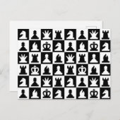 Classic Black & White Chessboard Pattern Briefkaart (Voorkant / Achterkant)