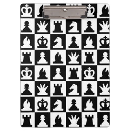 Classic Black & White Chessboard Pattern Klembord