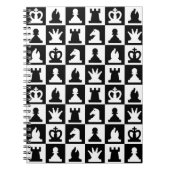 Classic Black & White Chessboard Pattern Notitieboek (Voorkant)