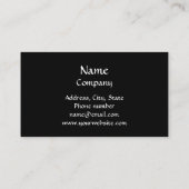 Classic Black White Chevron Stripe Monogram Visitekaartje (Achterkant)