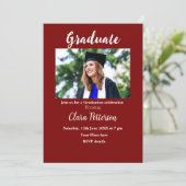 Classic Black White Class Toevoegen Jaar Scho afst Aankondiging (Staand voorkant)