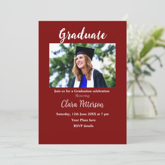 Classic Black White Class Toevoegen Jaar Scho afst Aankondiging (Staand voorkant)