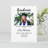 Classic Black White Class Toevoegen Jaar Scho afst Aankondiging (Staand voorkant)